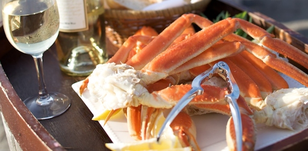 Plate of snow crab