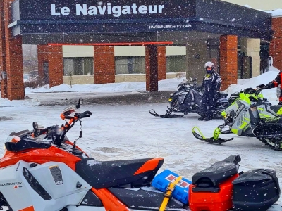 Dinner, Overnight and Snowmobiling in Rimouski