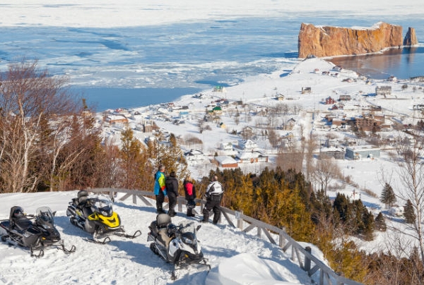 gaspe bay snowmobile trip